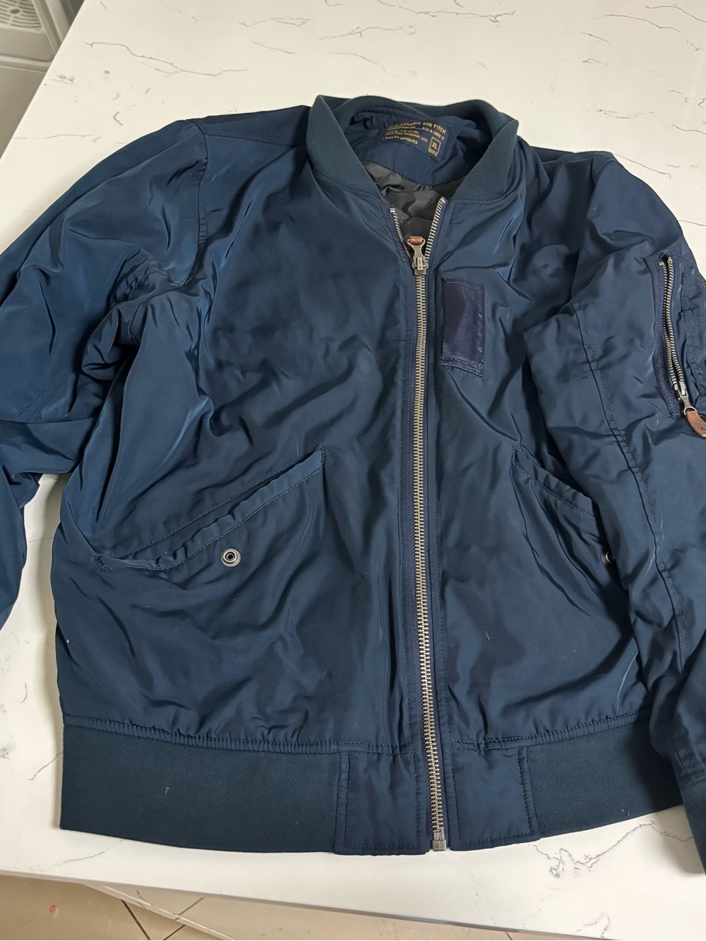 Abercrombie & Fitch Navy Bomber Jacket